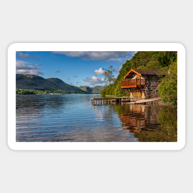 The Boathouse - Ullswater Sticker by Reg-K-Atkinson